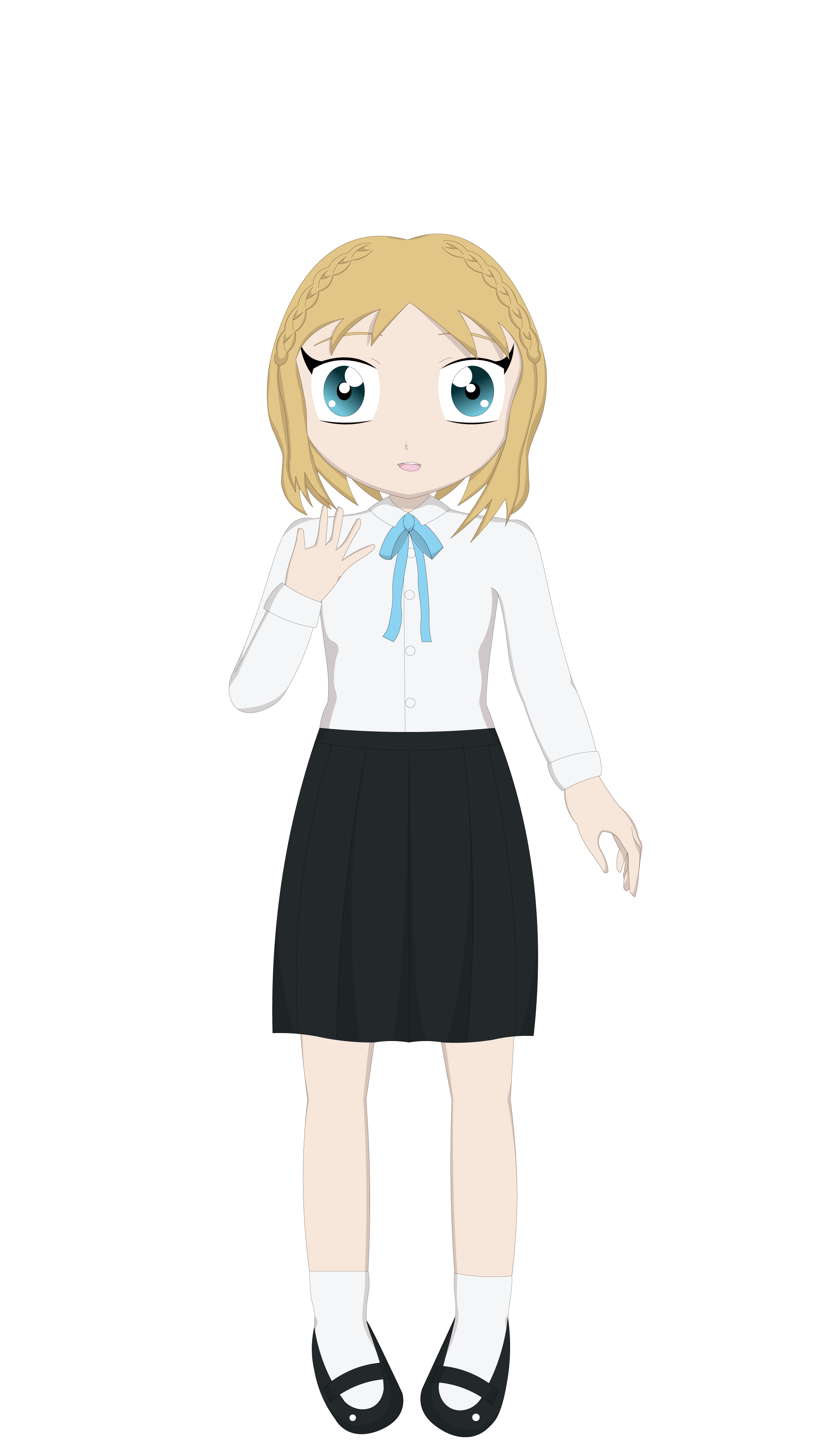 [Yui in School Uniform, summer, surprised]