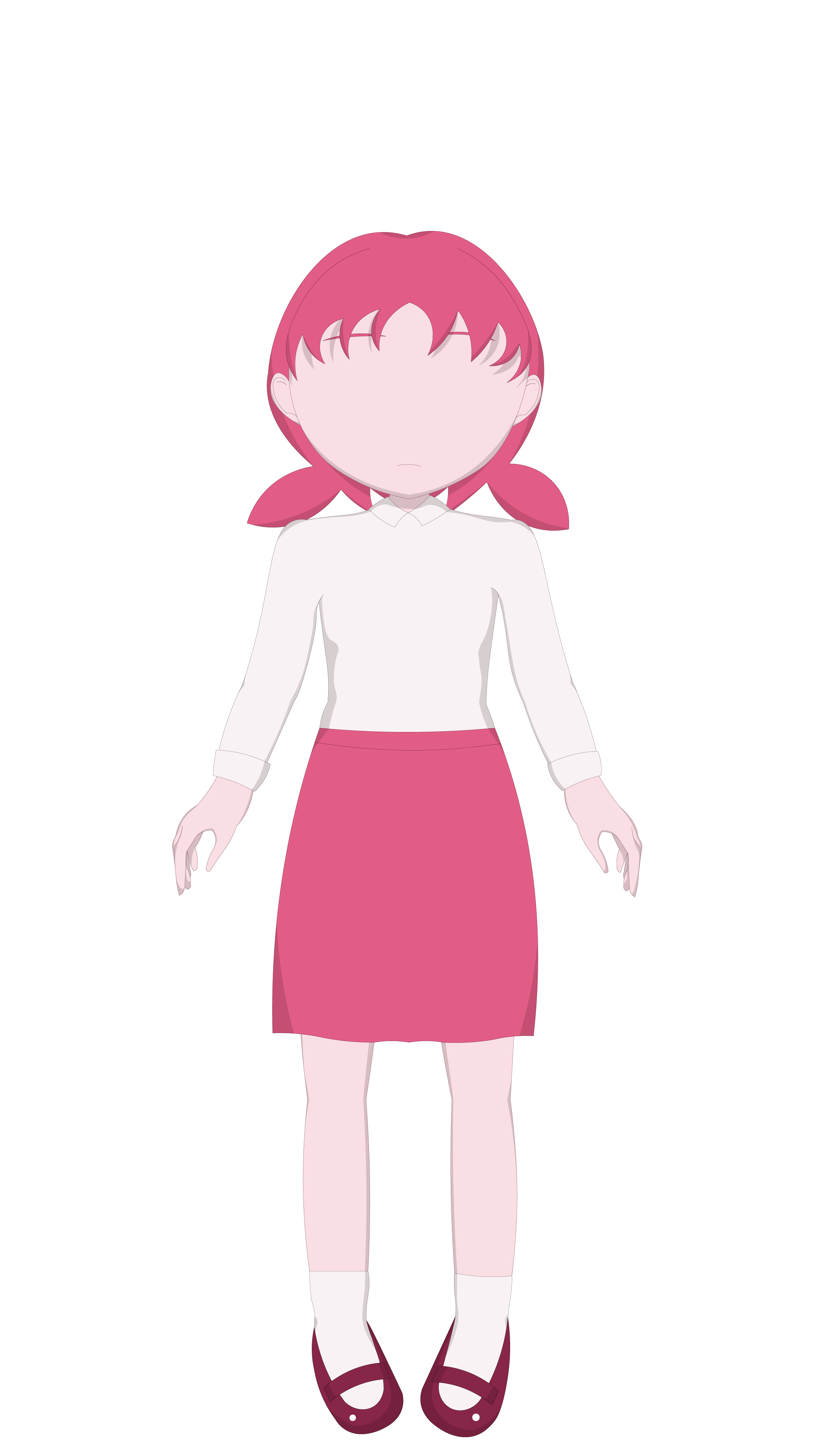 Generic grade schooler with pigtails